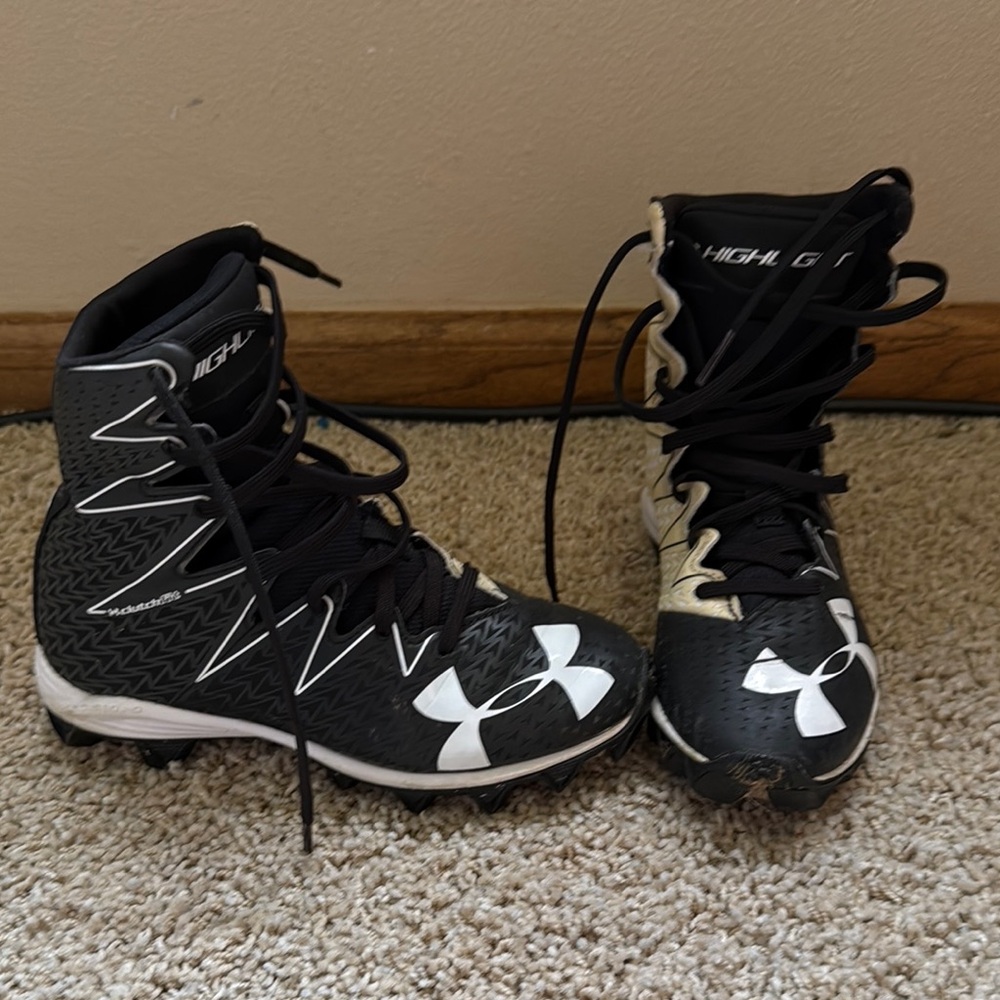 Under Armour Black and White Football Cleats